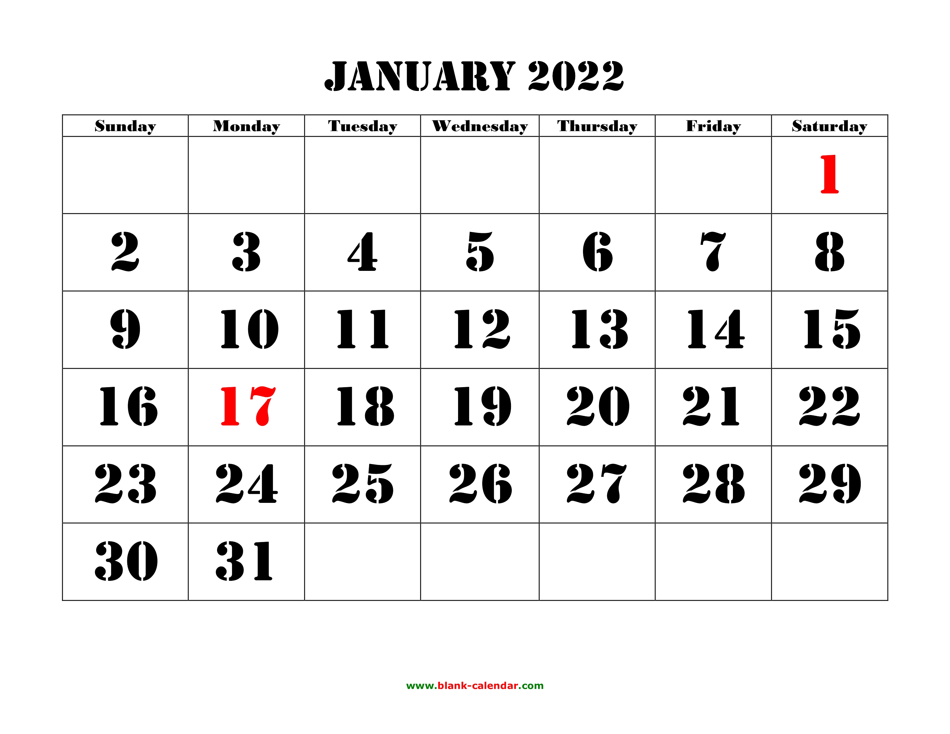 Monthly Printable Calendar One Page Printable Calendar One