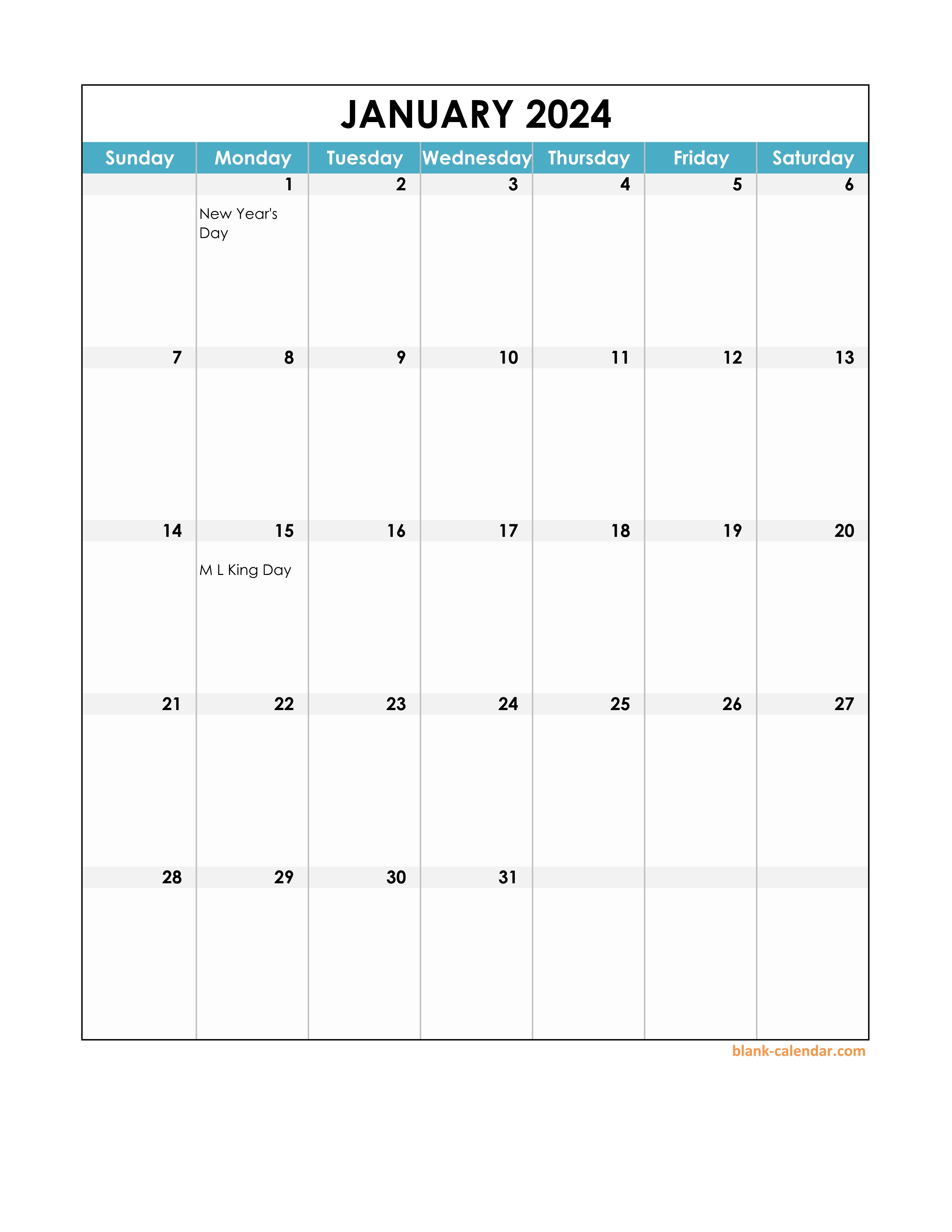 microsoft word blank calendar template