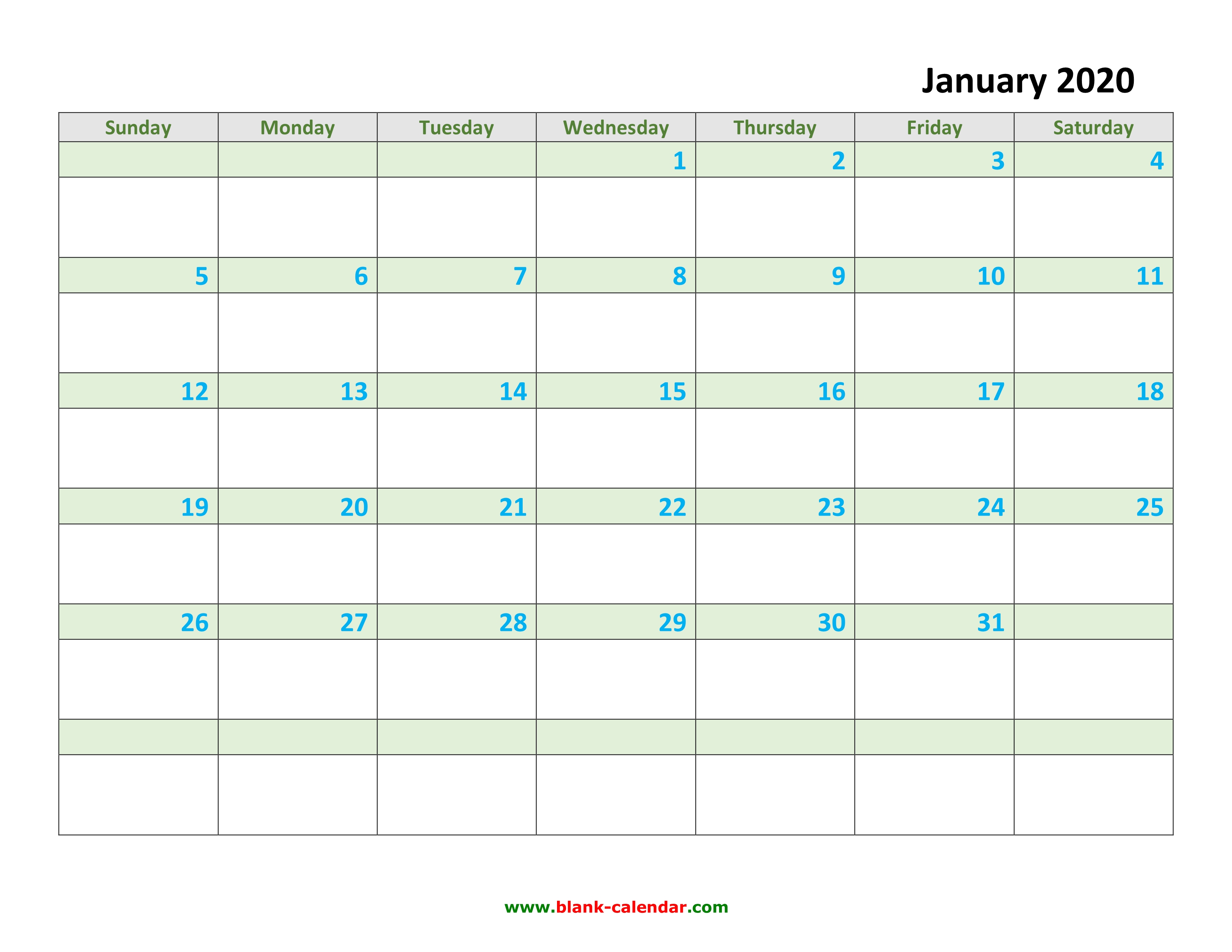 Free Blank Monthly Calendar Printable 2022