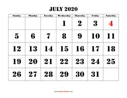 july 2020 printable calendar free download monthly calendar templates