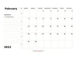 free download printable february 2022 calendar with check boxes