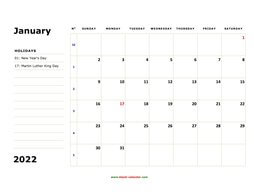 free download printable calendar 2022 in one page clean design