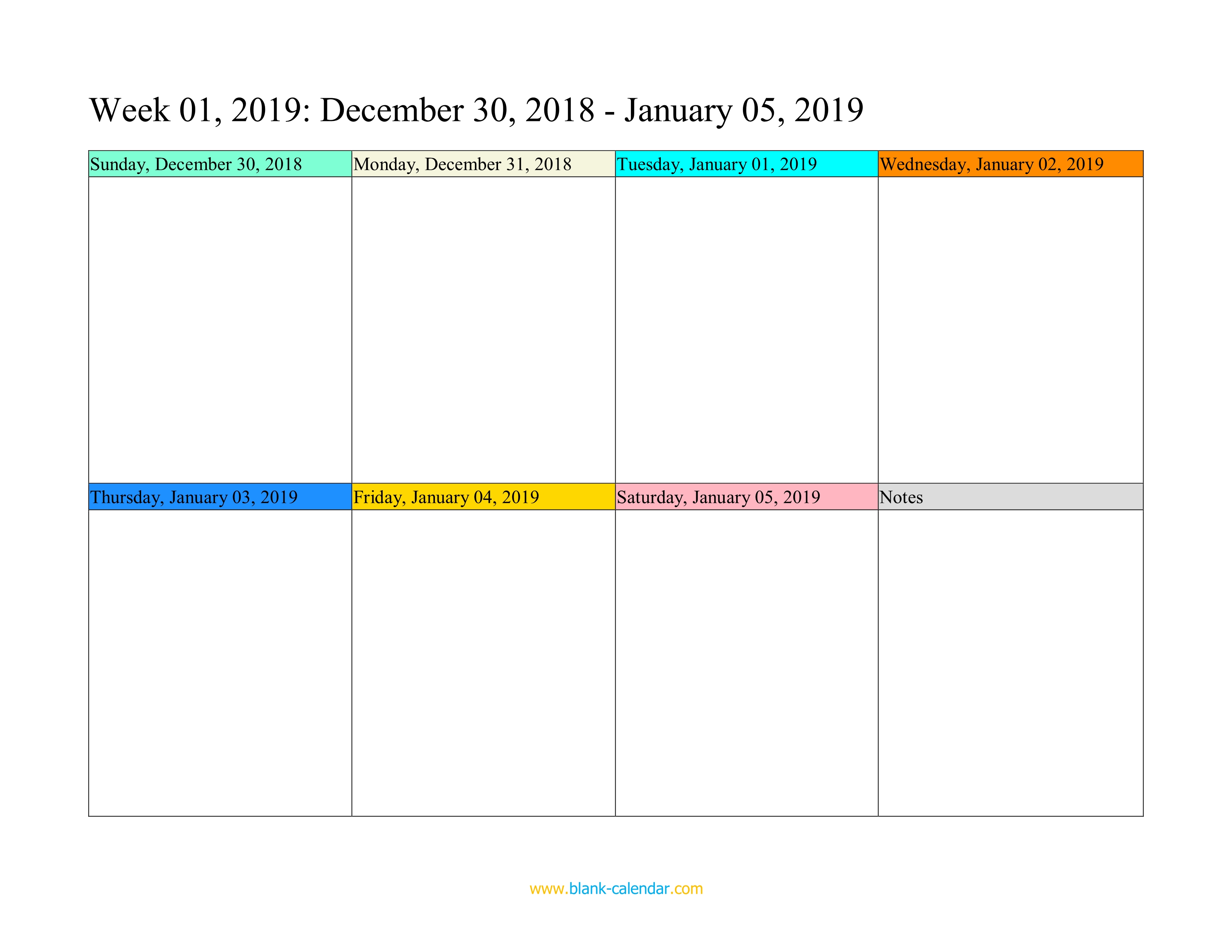 2019 bi weekly budget calendar template