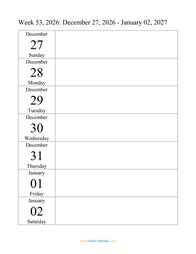 weekly calendar 2027 template 03