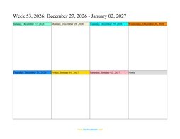 weekly calendar 2027 template 04