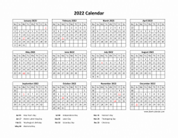 Printable 2022 Calendars