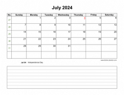 July 2024 Blank Calendar