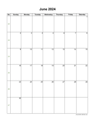 Download June 2024 Blank Calendar with US Holidays (horizontal)