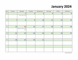 Monthly 2024 Calendars