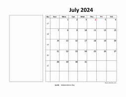 July 2024 Printable Calendars