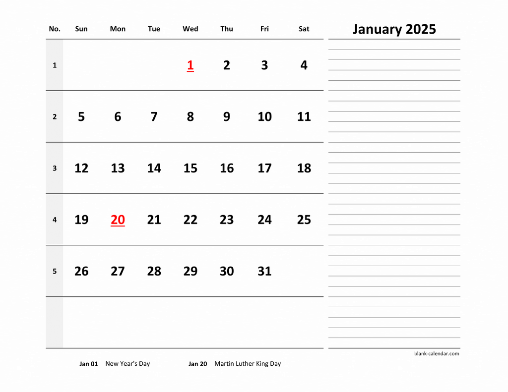 2025 Excel Calendars