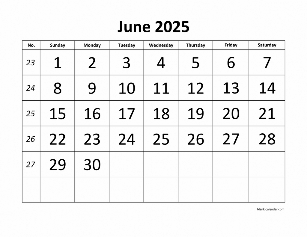 June 2025 Printable Calendars