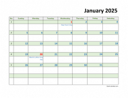 Monthly 2025 Calendars