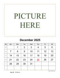 December 2025 Printable Calendars