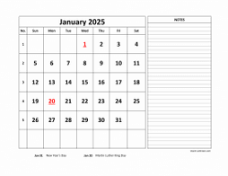 January 2025 Printable Calendars