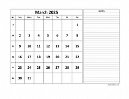 March 2025 Printable Calendars