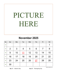 November 2025 Printable Calendars