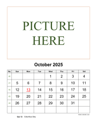 October 2025 Printable Calendars