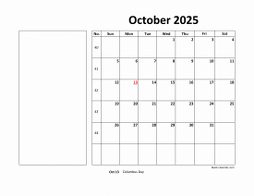 October 2025 Printable Calendars