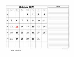 October 2025 Printable Calendars