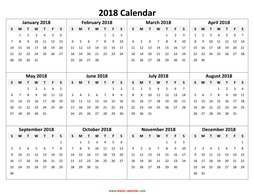 Yearly Calendar 2018 | Free Download and Print